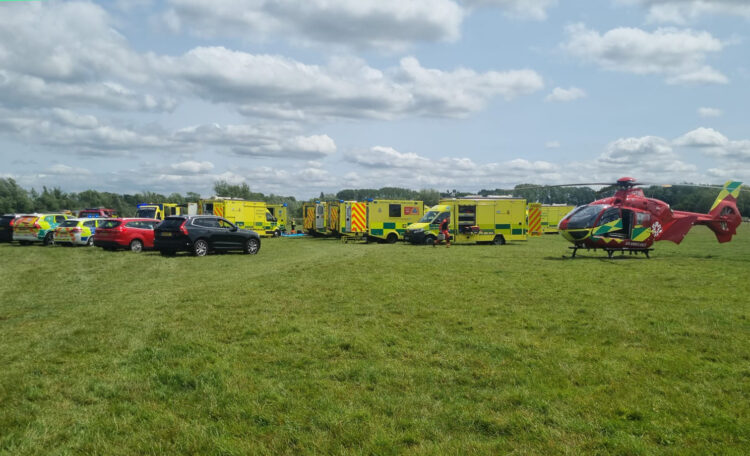 Lechlade boat fire: Eight ambulances and air ambulances on scene