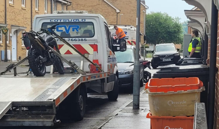 Stolen motorbikes and weapons seized after raid on Swindon home