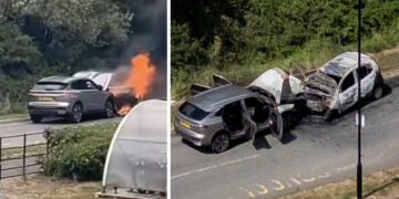 Man dies in Swindon horror crash as car engulfed in flames