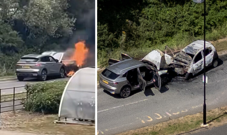 Man dies in Swindon horror crash as car engulfed in flames