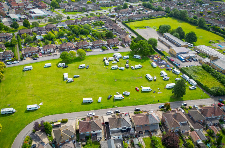 Police and council ‘working to move on’ travellers outside school