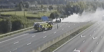 Police closed M4 in Wiltshire as firefighters deal with car blaze
