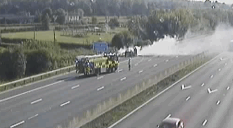 Police closed M4 in Wiltshire as firefighters deal with car blaze