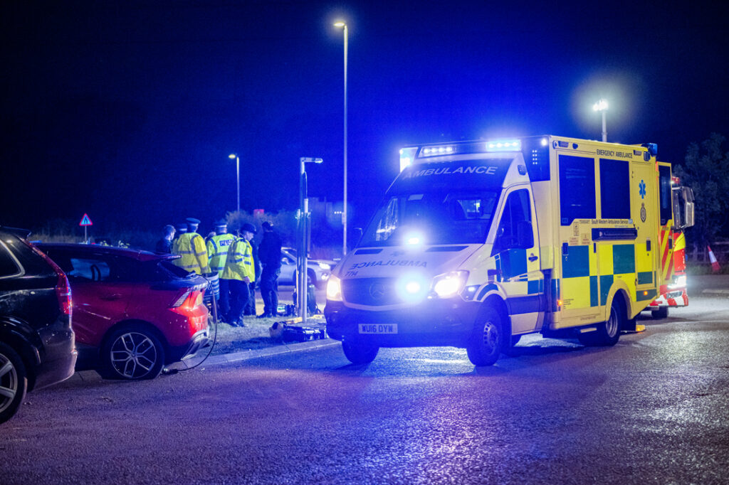 Driver Flips Car In Dramatic Crash On Chippenham Roundabout