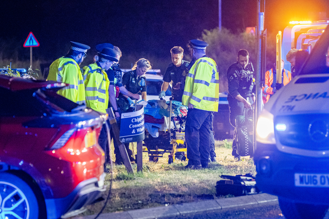 Driver Flips Car In Dramatic Crash On Chippenham Roundabout