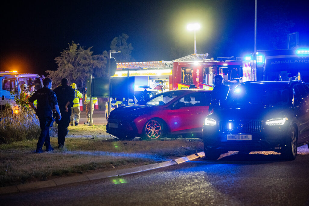 Driver flips car in dramatic crash on Chippenham roundabout
