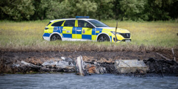 Boat wreckage pictured after ‘explosion’ injures nine in Lechlade