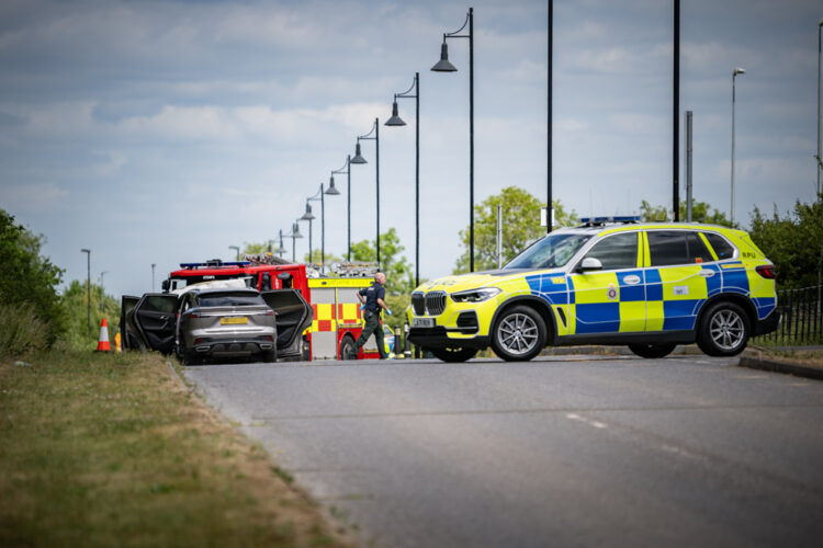 Two seriously hurt in head-on crash outside Swindon school
