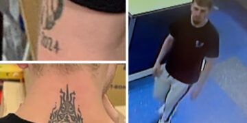 Tattooed man wanted in Swindon ‘after indecently exposing himself’
