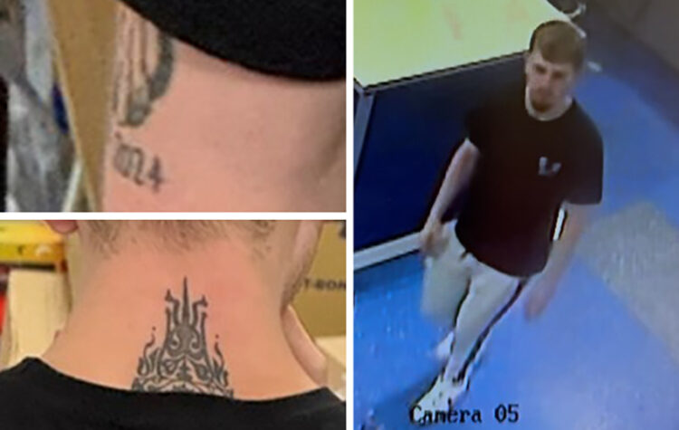 Tattooed man wanted in Swindon ‘after indecently exposing himself’