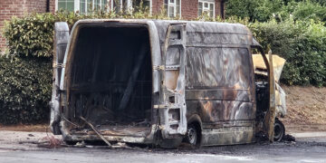 Dramatic photos show aftermath of major van fire near Devizes