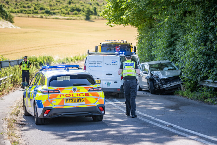 One person injured after car and van crash near Warminster