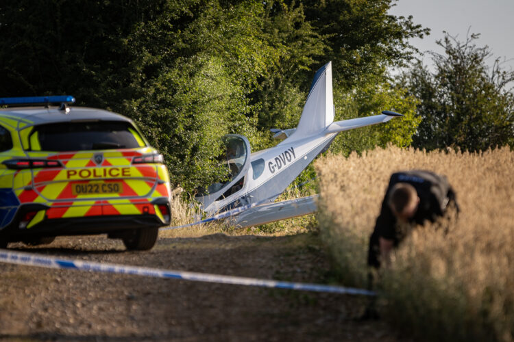 Plane crashes just metres from M4 as HM Coastguard scrambled
