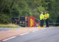 Six people injured and lorry overturns in dramatic A420 crash
