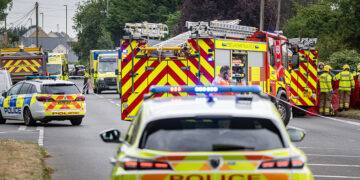Three air ambulances land after lorry and car crash in Corsham