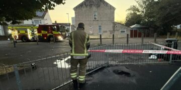 Firefighters extinguish pile of rubbish after Swindon play park arson