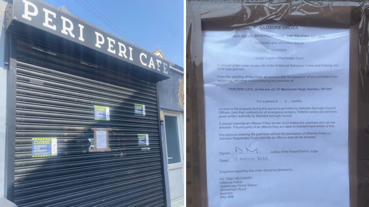 Swindon takeaway shutdown by court over serious ‘drug use’ fears