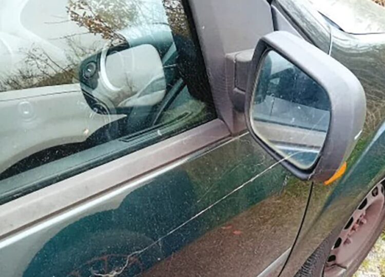 Hayden Key, of Mariners Way, Gosport, abandoned his old Ford Fiesta on private land.