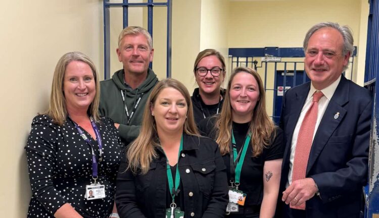 The High Sheriff of Wiltshire Martin Nye met Open-2-Change staff, Detective Inspector Lou Morley, Wiltshire Police’s lead on domestic abuse, and the force’s Offender Management team