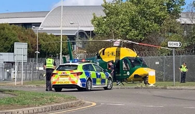 Wiltshire and Bath Air Ambulance lands as woman dies at GCHQ