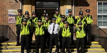 Wiltshire Police with some of its special constables who are volunteers