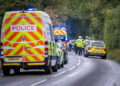 Air ambulance lands for serious motorbike crash near Swindon