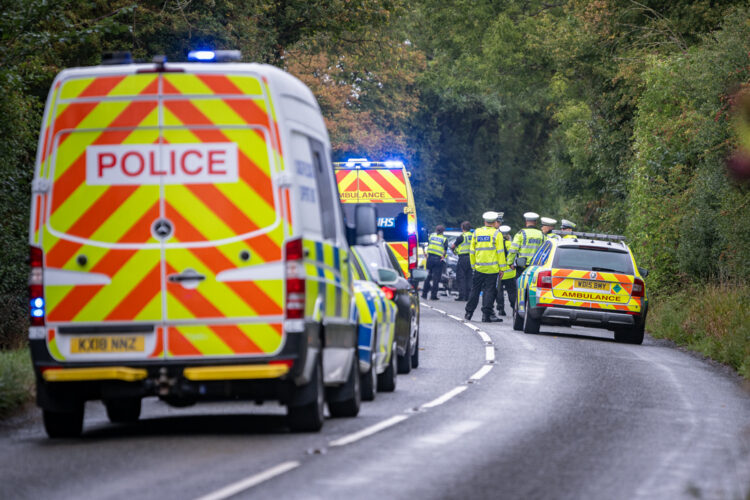 Air ambulance lands for serious motorbike crash near Swindon