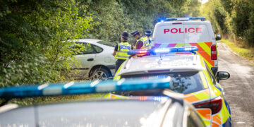 Police swarm country lane amid serious incident in north Wiltshire