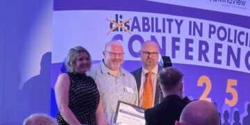 Dave Grainger has received a national award for his work championing disability inclusion within the Force