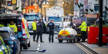 Part of Salisbury city centre closed as police attend serious crash
