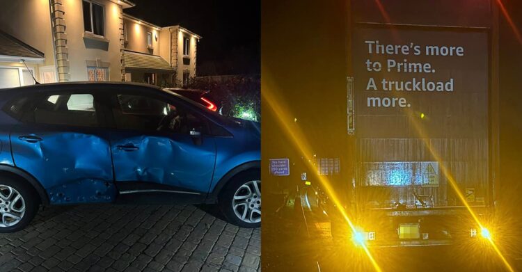 Woman appeals for dashcam footage after crash with Amazon lorry