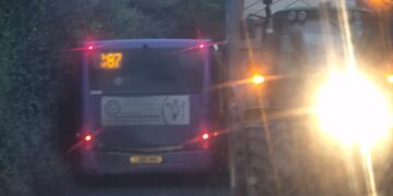 Bus and tractor ‘wedged together’ – blocking busy route in Wiltshire