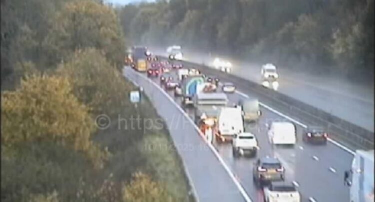 M4 in Wiltshire closed as firefighters battle blaze involving lorry