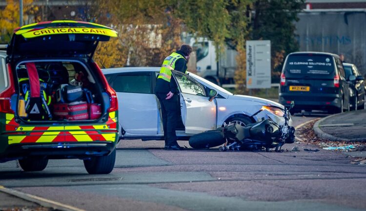 Biker seriously injured in Chippenham industrial estate crash