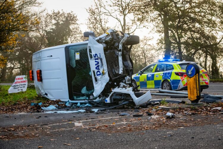Update on injuries after van overturns in crash on A420 in Wiltshire