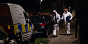 Forensics swoop as woman, 50s, ‘killed’ – as teen held in custody
