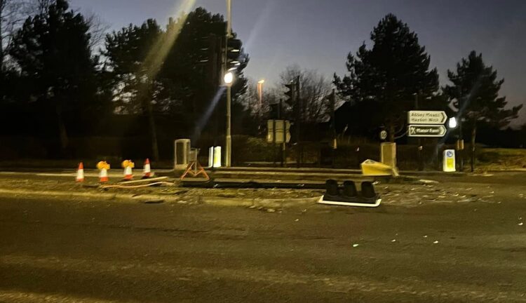 Swindon traffic light yeeted into retirement after drink-drive crash