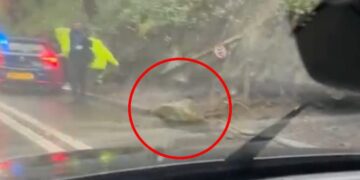 Wiltshire route partially blocked after boulder falls into carriageway