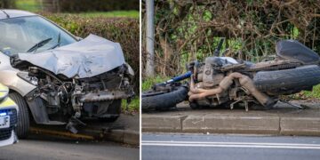 Christmas Eve miracle as biker escapes major injuries in smash