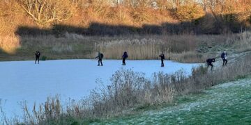 Serious safety concerns after schoolchildren spotted on frozen lake