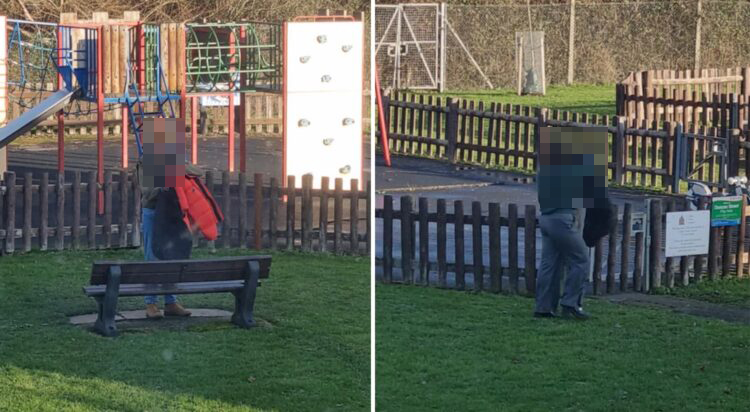 Police hunt duo who ‘acted inappropriately’ on play park bench