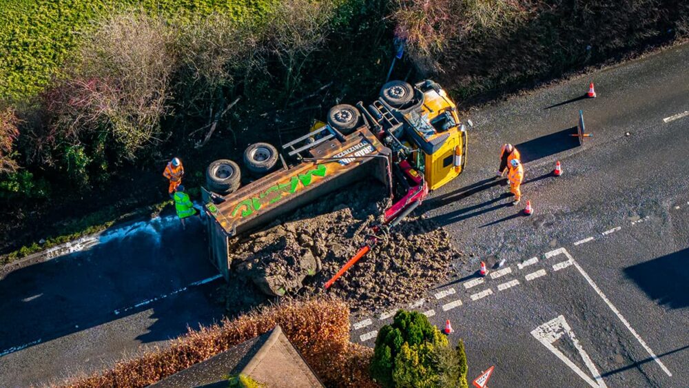 Lorry driver taken to hospital after crash on A-road near Devizes