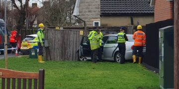 BMW driver arrested after crashing into substation in Melksham