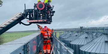 Firefighters take part in training exercise at Wiltshire grain facility