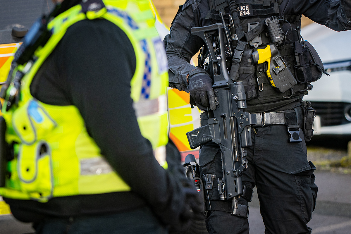 Man arrested after armed police race to disorder at Swindon home