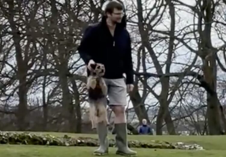 Council leader speaks out after he’s filmed ‘scruffing’ dog on walk