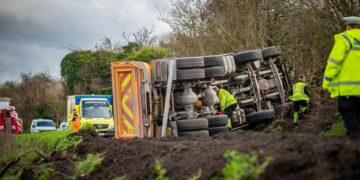 Driver could face prosecution after flipping lorry on Wiltshire route
