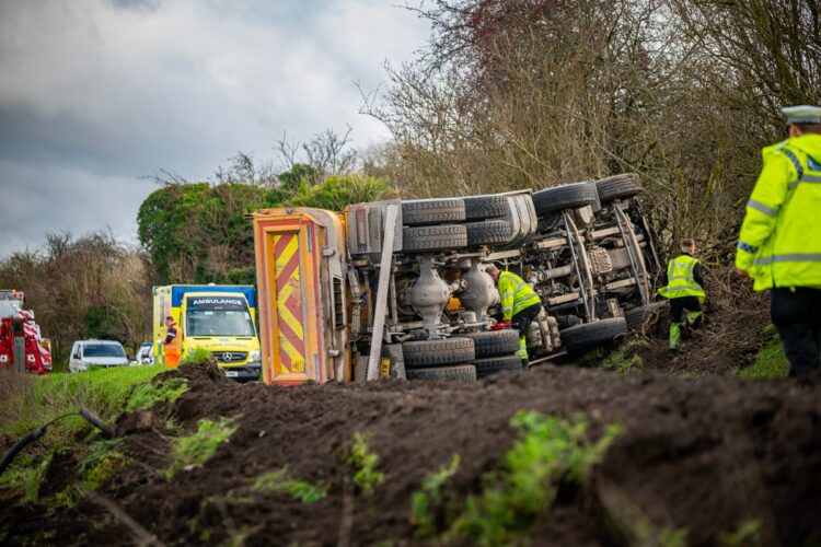 Driver could face prosecution after flipping lorry on Wiltshire route