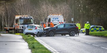 Driver reported for offence after head-on crash on Swindon route
