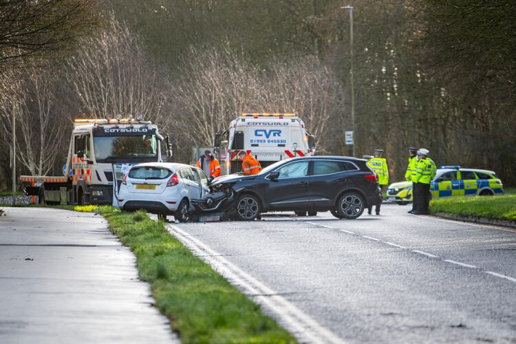 Driver reported for offence after head-on crash on Swindon route